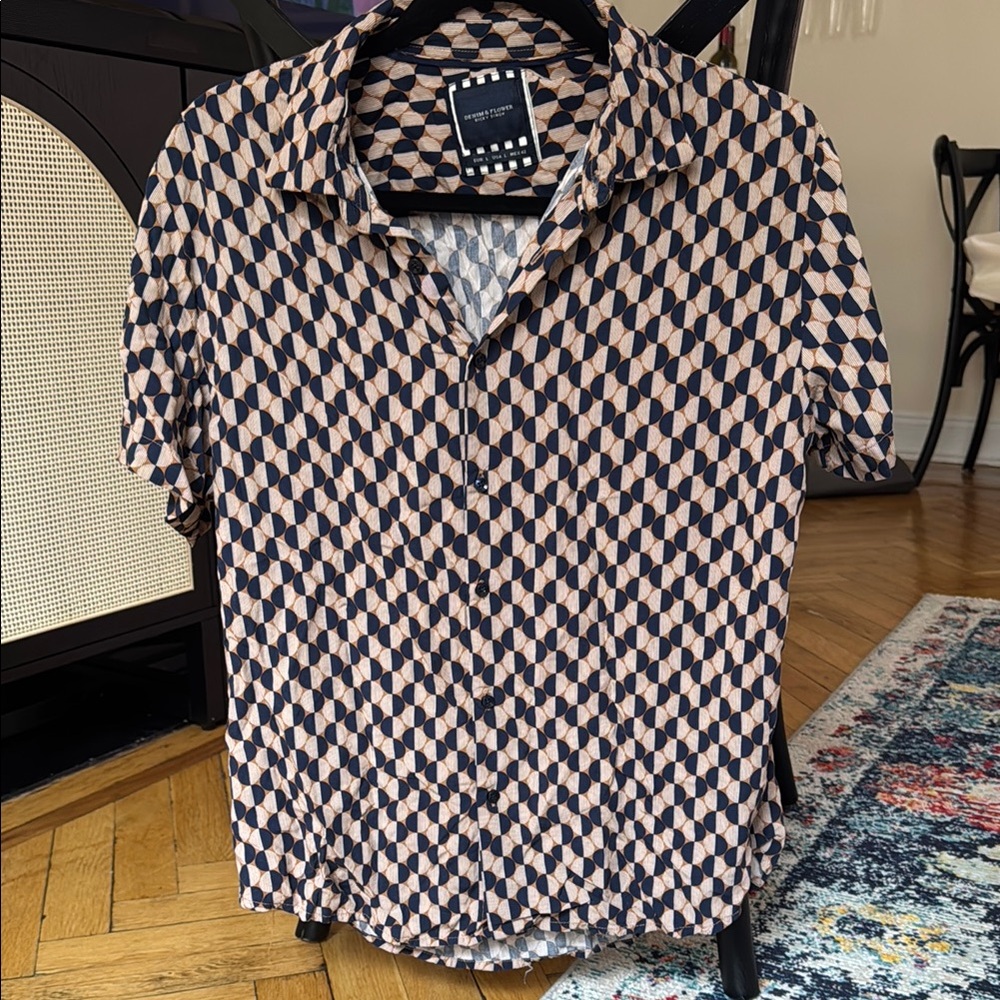 Geometric Patterned Men's Shirt